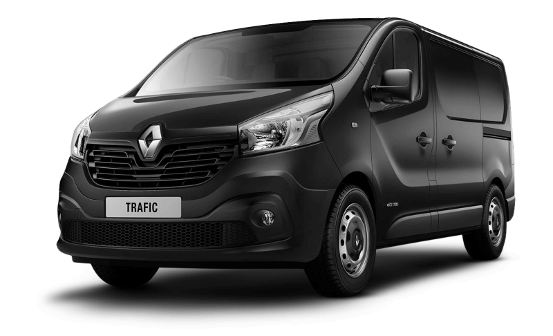 black renault trafic panel van