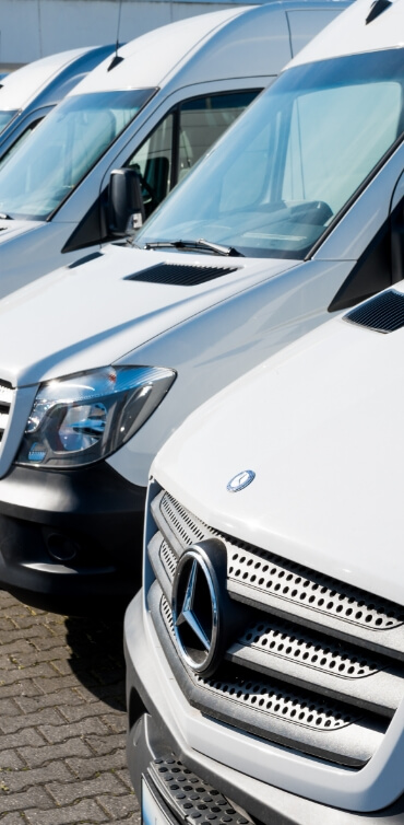 white mercedes vans