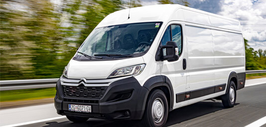 white Citroen van