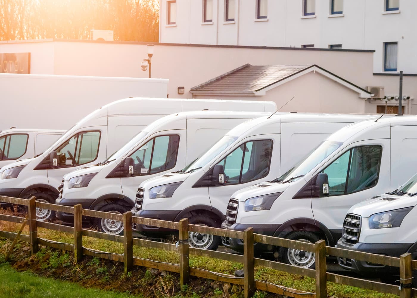 areas-first-steps Row of vans